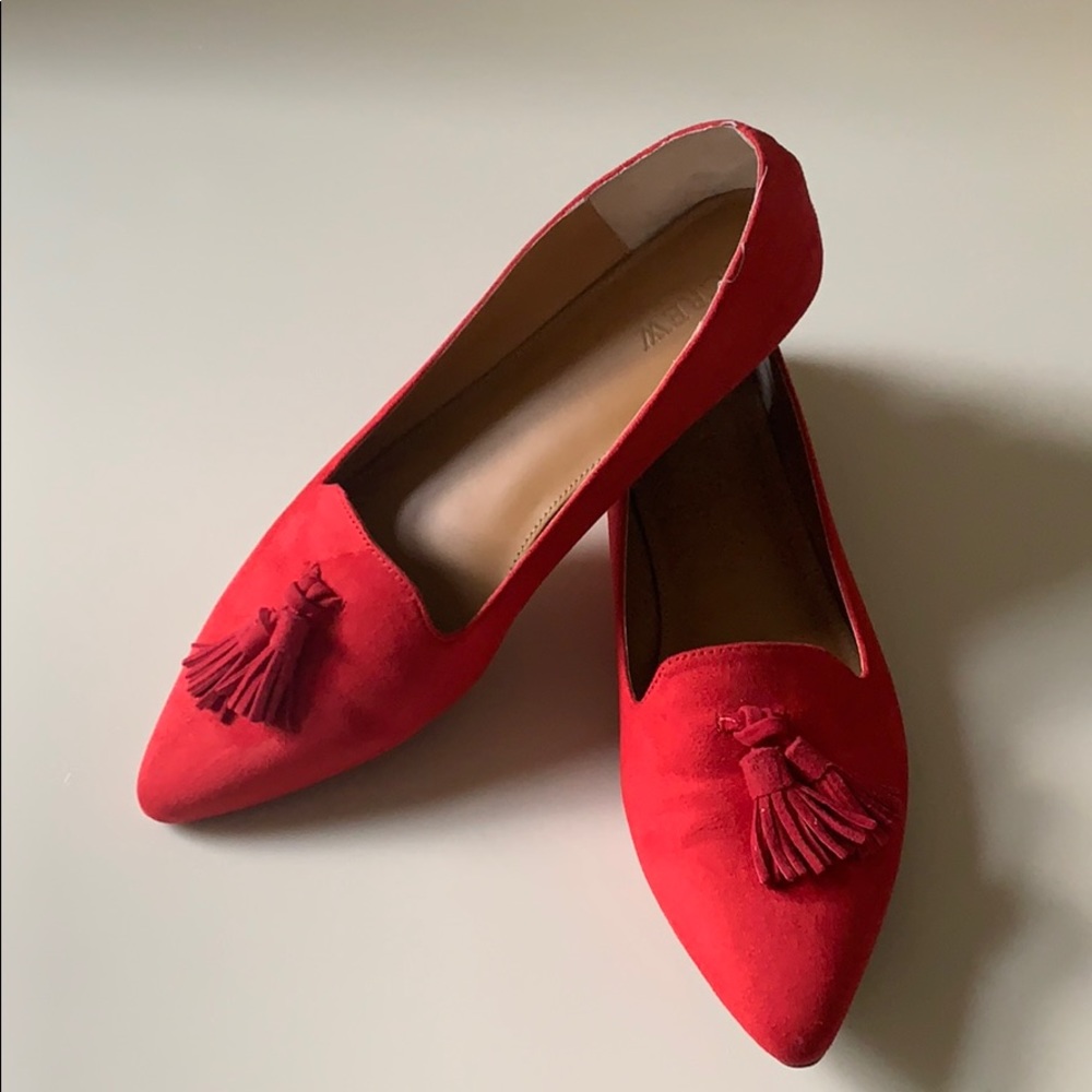 Red loafers